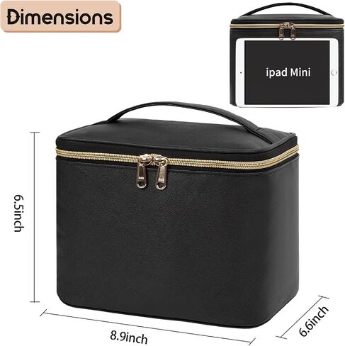 OCHEAL Makeup Bag, Large Capacity Travel Make Up Bag for Cosmetics Vertical Storage,Toiletry Bag for Skincare Makeup Organizer Bag in Saudi Arabia