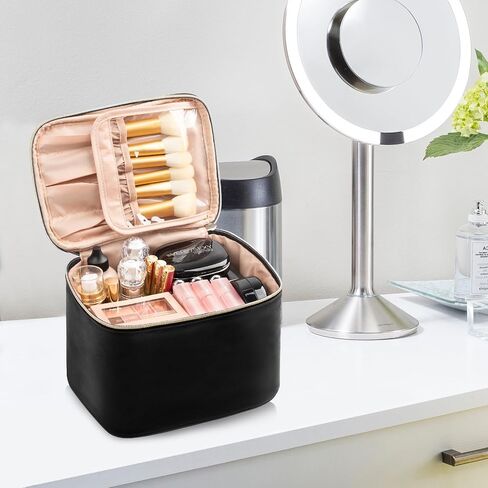 OCHEAL Makeup Bag, Large Capacity Travel Make Up Bag for Cosmetics Vertical Storage,Toiletry Bag for Skincare Makeup Organizer Bag in Saudi Arabia