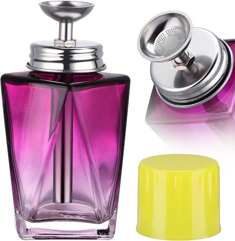 موزع مضخة الأسيتون الزجاجية Noverlife 4oz / 120ml مع غطاء ، زجاجة مزيل لتلميع الأظافر القابل لإعادة التعبئة ، حاوية مكياج مكياج الضخ. in Saudi Arabia