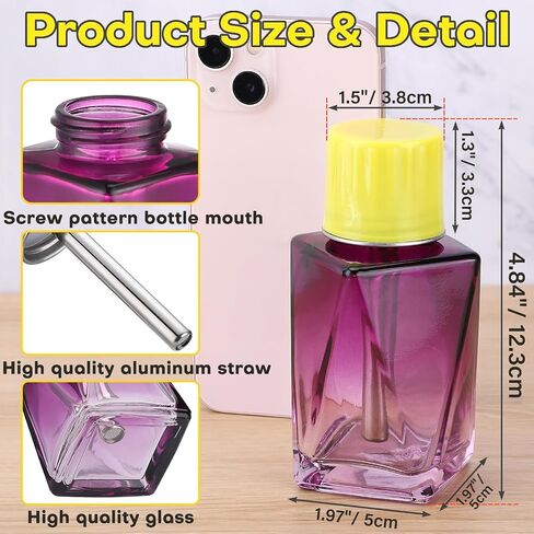 موزع مضخة الأسيتون الزجاجية Noverlife 4oz / 120ml مع غطاء ، زجاجة مزيل لتلميع الأظافر القابل لإعادة التعبئة ، حاوية مكياج مكياج الضخ. in Saudi Arabia