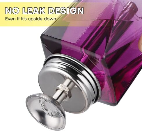 موزع مضخة الأسيتون الزجاجية Noverlife 4oz / 120ml مع غطاء ، زجاجة مزيل لتلميع الأظافر القابل لإعادة التعبئة ، حاوية مكياج مكياج الضخ. in Saudi Arabia