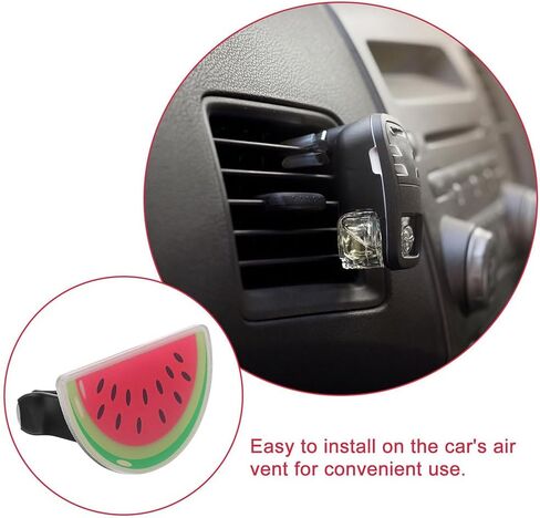 2 Pcs Car Air Vent Clips, Watermelon Air Freshener Clips for Car Interior Decorations, Aroma Perfume Clips for Car Air Vent in Saudi Arabia