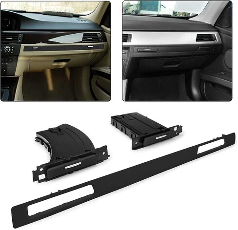 حامل الكأس الغواصين وجانب الركاب القابل للسحب (3pcs) مجموعة متوافقة مع 2006-2013 BMW E90 E91 E92 E93 51459173469 51459173463 51457138797 Black in Saudi Arabia