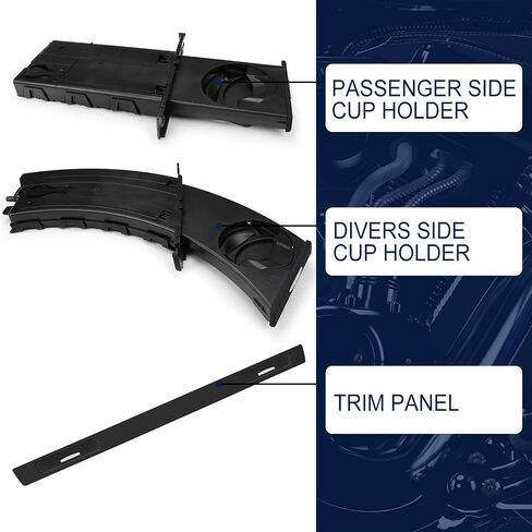 حامل الكأس الغواصين وجانب الركاب القابل للسحب (3pcs) مجموعة متوافقة مع 2006-2013 BMW E90 E91 E92 E93 51459173469 51459173463 51457138797 Black in Saudi Arabia