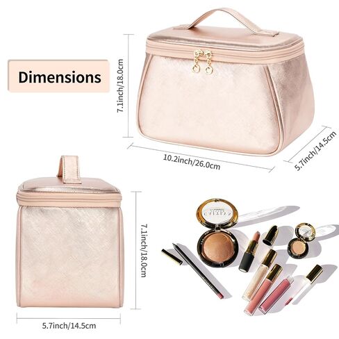 OCHEAL Makeup Bag, Large Capacity Travel Make Up Bag for Cosmetics Vertical Storage,Toiletry Bag for Skincare Makeup Organizer Bag in Kuwait