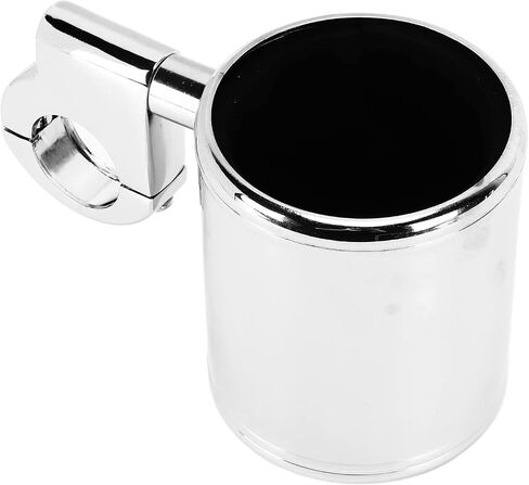 Motorcycle Cup Holder, Fydun Handlebar Cup Holder Chrome Adjustable Drink Bottle Holder with Fixed Parts Universal for ATV 22‑32mm Handle in Saudi Arabia