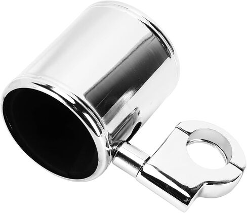 Motorcycle Cup Holder, Fydun Handlebar Cup Holder Chrome Adjustable Drink Bottle Holder with Fixed Parts Universal for ATV 22‑32mm Handle in Saudi Arabia