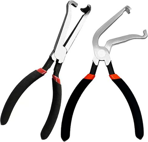 Automotive Electrical Disconnect Pliers Set - 60° & Straight Head Fuel Line Clip Tool with Non-Slip Grips for Push-Tab Connectors, MAF Sensors, Ignition Coils (discreteness) in Saudi Arabia