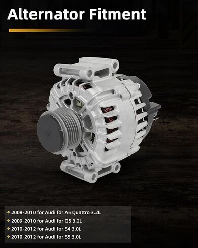 OCPTY ANDLESTINATORS ANDLOWATOR 11461 2008-2010 لـ Audi لـ A5 Quattro 3.2L ، 2009-2010 لـ Audi لـ Q5 3.2L ، 2010-2012 لـ Audi لـ S4 3.0L ، 2010-2012 لـ Audi لـ S5 3.0L in Saudi Arabia