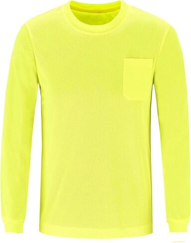 L & M® Hi vis t Shirt Safety Lime Orange Long Sleeve High Sistibility in Kuwait