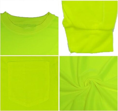 L & M® Hi vis t Shirt Safety Lime Orange Long Sleeve High Sistibility in Kuwait