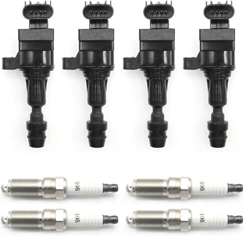 4Pcs 12629646 Ignition Coils & Iridium Spark Plugs Set Replacement for Chevrolet Malibu 2007-2014, Replacement for Buick Lacrosse 2010-2016, Replacement for GMC Terrain 2010-2017, 1208089 in Saudi Arabia