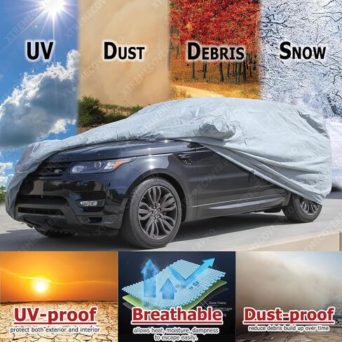 Car Cover fits 1988 1989 1990 1991 1992 1993 1994 1995 1996 1997 1998 Chevy Suburban XTREMECOVERPRO PRO Plus Series Grey in Saudi Arabia