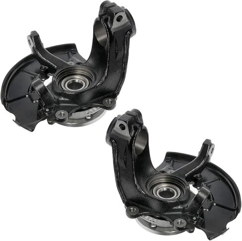 AutoShack Pair of 2 Front Steering Knuckle & Wheel Bearing Hub Assembly 5 Lugs with ABS Driver and Passenger Side Replacement for 1999-2005 VW Jetta 1999-2010 Beetle 2000-2006 Golf 2.5L FWD KN786202PR in Saudi Arabia