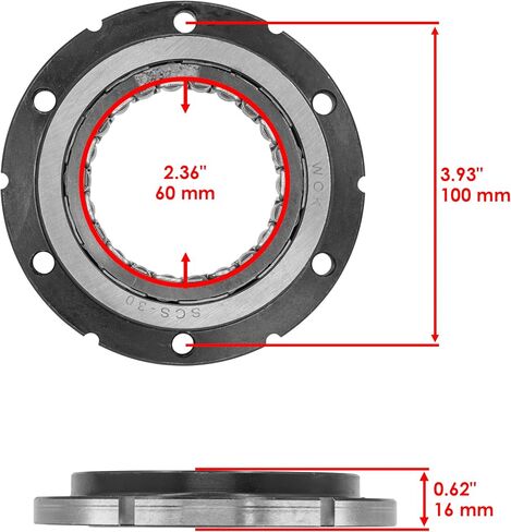 Caltric Starter Clutch One Way Bearing Compatible with Honda Shadow 600 Vt600Cd Vlx Deluxe 1999-2007 / Shadow 750 Vt750C Aero 2008-2009 2011-2015 in Saudi Arabia