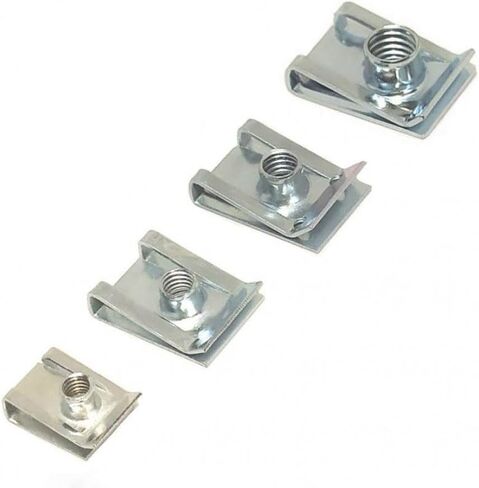 20pcs u type spring steel مقاطع لـ m4 m5 m6 m8 مع صواميل القصب الملولبة بحجم 8 مم 6 مم in Saudi Arabia