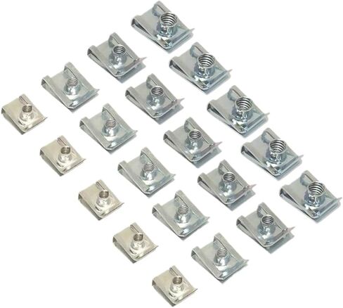 20pcs u type spring steel مقاطع لـ m4 m5 m6 m8 مع صواميل القصب الملولبة بحجم 8 مم 6 مم in Saudi Arabia