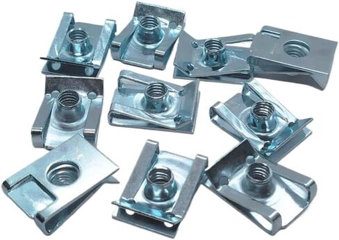 20pcs u type spring steel مقاطع لـ m4 m5 m6 m8 مع صواميل القصب الملولبة بحجم 8 مم 6 مم in Saudi Arabia