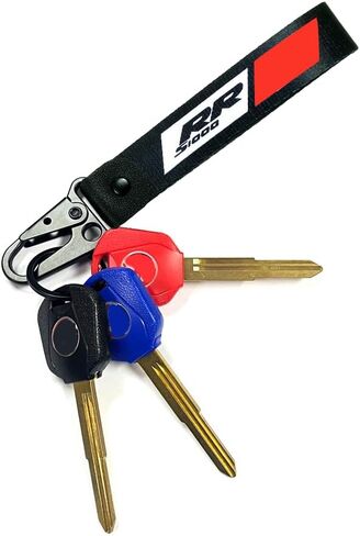 دراجة نارية Metal Key Holder Tag with Stamp Logo Nylon Rope متوافق مع BMW S1000RR S1000 RR 2009-2023 in Kuwait