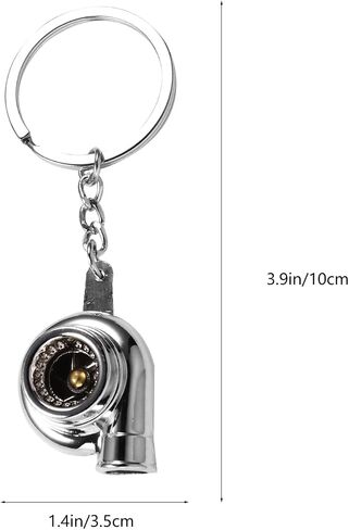 سلسلة مفاتيح Supvox 2PCS Turbo ، وسبائك الشاحن التوربيني الزنك ، وسلسلة مفاتيح السيارات الفضية للرجال ، وحلقة مفتاح إبداعية ودائمة للهدايا والديكور in Kuwait