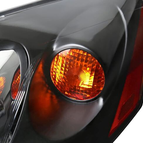 المواصفات المصابيح الأمامية السوداء المواصفات تتوافق مع 2005-2010 Pontiac G6 L+R زوج مصباح رأس العنوان in Kuwait