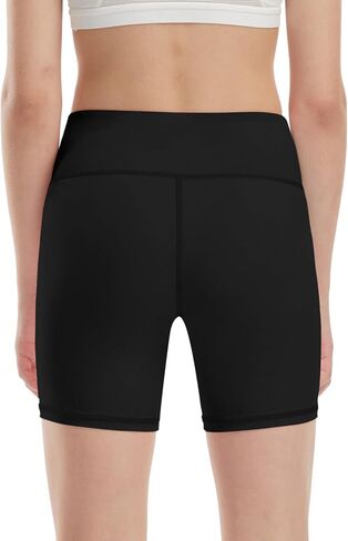 Runhit 5" Girls Volleyball Shorts Youth Cross Waist Spandex Shorts Kids Dance Biker Athletic Compression Shorts in Saudi Arabia