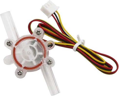 1PCS 2 Points Transparent Hall Sensor 1/4inch Interface Water Flow Meter Impeller Water Dispenser Pulse Flow Meter in Saudi Arabia