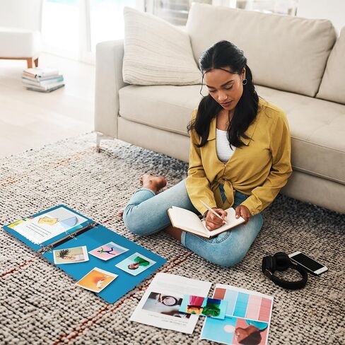 Samsill متين 1 بوصة ، مصنوعة في الولايات المتحدة الأمريكية ، D Ring Binder ، غطاء عرض واضح للتخصيص ، الأزرق الداكن ، يحمل 225 صفحة in Saudi Arabia