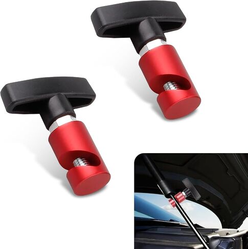 2 PCS Car Hood Support Rod Holder, Alloy Multi-purpose Snap-on Trunk Air Pressure Rod Anti-slip Shock Absorber Strut Anti-pinch Fixing Tool, Modification Accessories, for Most Cars (Black) in Saudi Arabia