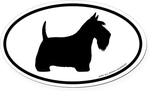 Cafepress Scottish Terrier Oval Car Magnet ، Euro Oval Pumper Magnet in Saudi Arabia