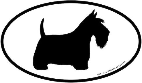 Cafepress Scottish Terrier Oval Car Magnet ، Euro Oval Pumper Magnet in Saudi Arabia