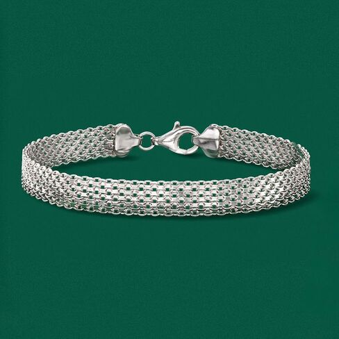 Ross-Simons Sterling Silver Bismark-Link Bracelet in Saudi Arabia