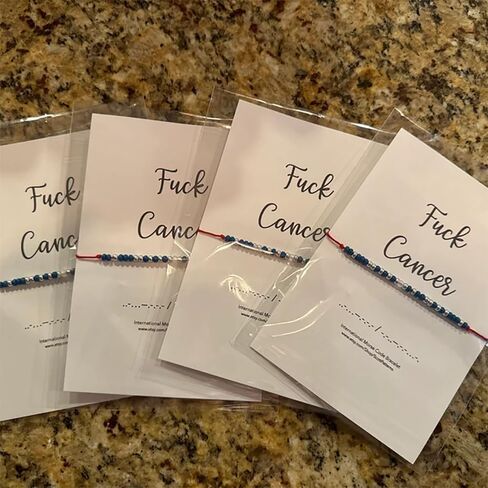 Fuck Cancer Morse Code Bracelet, Fuck Cancer Bracelet, Cancer Survivor Bracelet, Strength Inspirational Morse Code Bracelet, Cancer Care Gifts for Women Mom Wife Friends in Saudi Arabia