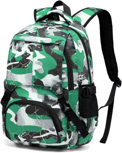 BLUEFAIRY Boys Backpack for School Bookbag for Kids Girls Elementary Middle School Bags for Teens Mochila Escolar para Niños 8-10 Back to School Gifts Large Compartment Camo Red in Saudi Arabia