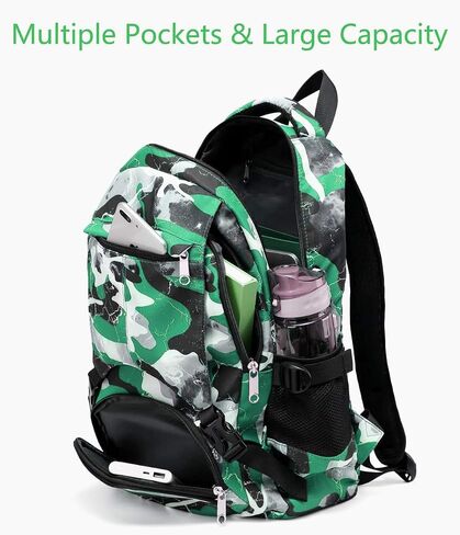 BLUEFAIRY Boys Backpack for School Bookbag for Kids Girls Elementary Middle School Bags for Teens Mochila Escolar para Niños 8-10 Back to School Gifts Large Compartment Camo Red in Saudi Arabia