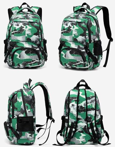 BLUEFAIRY Boys Backpack for School Bookbag for Kids Girls Elementary Middle School Bags for Teens Mochila Escolar para Niños 8-10 Back to School Gifts Large Compartment Camo Red in Saudi Arabia