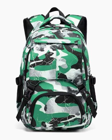 BLUEFAIRY Boys Backpack for School Bookbag for Kids Girls Elementary Middle School Bags for Teens Mochila Escolar para Niños 8-10 Back to School Gifts Large Compartment Camo Red in Saudi Arabia