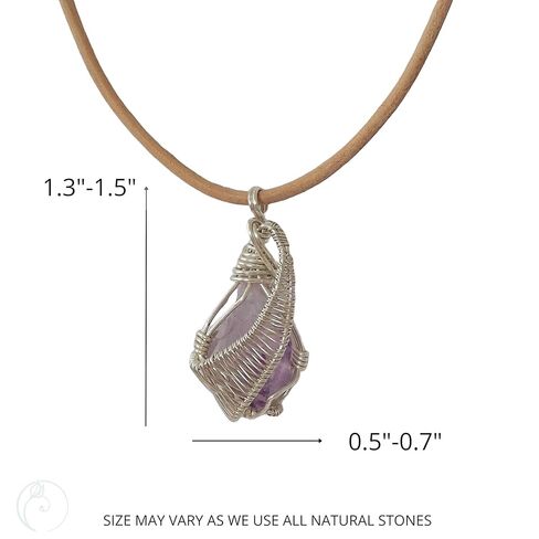 Designs by Nature Gems - Natural Peridot Necklace - Wire Wrapped in Genuine Sterling Silver - Natural August Birthstone Jewelry - With 24" Tan Leather - August Gift Jewelry - Handmade in North America in Kuwait
