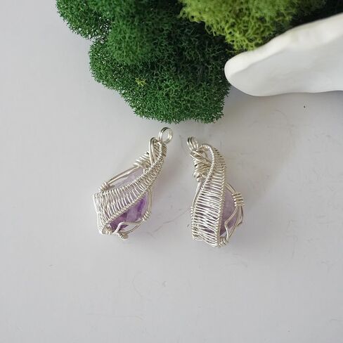 Designs by Nature Gems - Natural Peridot Necklace - Wire Wrapped in Genuine Sterling Silver - Natural August Birthstone Jewelry - With 24" Tan Leather - August Gift Jewelry - Handmade in North America in Kuwait