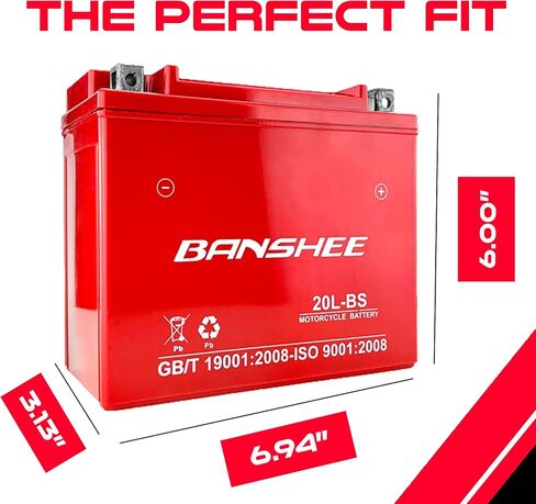 Banshee Battery YTX20L-BS لـ Harley Softail Dyna Sportster 65989-97A Buell in Saudi Arabia
