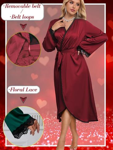 Women's Silky Sheer Kimono Robe, Flowy Lightweight Satin Long Lingerie Robe, Boudoir Photography Dressing Gown in Saudi Arabia