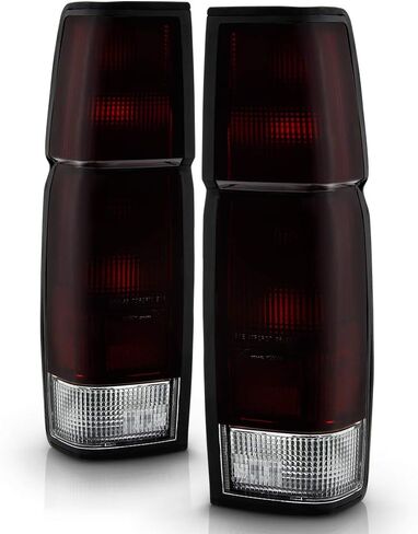 ACANII - For 1986-1997 Nissan D21 Hardbody Pickup Red Smoked Tail Lights Brake Lamps w/Bulb+Harness Assembly Left+Right in Kuwait