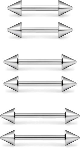 Ruifan ASTM F136 Titanium خارجيًا خارجيًا ، حلقات حديد ، خاتم الحديد ، خاتم ، خاتم اللسان ، حلقات ، جسم مستقيم ، جسم ثقب المجوهرات للنساء 16G 14G 12mm 14mm 16mm الغضروف الصناعي in Saudi Arabia