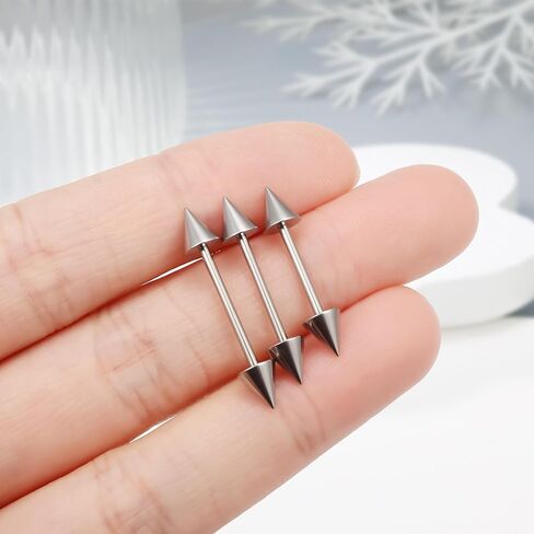 Ruifan ASTM F136 Titanium خارجيًا خارجيًا ، حلقات حديد ، خاتم الحديد ، خاتم ، خاتم اللسان ، حلقات ، جسم مستقيم ، جسم ثقب المجوهرات للنساء 16G 14G 12mm 14mm 16mm الغضروف الصناعي in Saudi Arabia