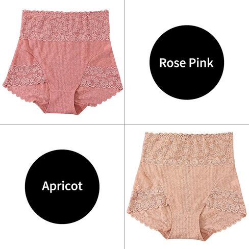Women's Underwear High Waist Briefs Cotton Crotch Full Coverage Soft Breathable For Ladies Panties 2 Pack in Saudi Arabia