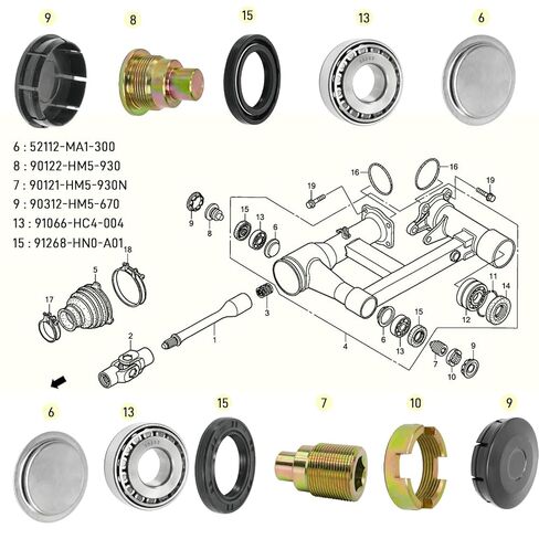 Swingarm Bearing & Lock Nut, Bolt, Seal, Cap Rebuild Kit Compatible with Honda Recon 250 TRX250/TRX250X/TRX250EX/TRX250TE/TRX250TM,FourTrax 300 TRX300,Rancher 350/400,Foreman 400/450/500,Rubicon 500 in Saudi Arabia