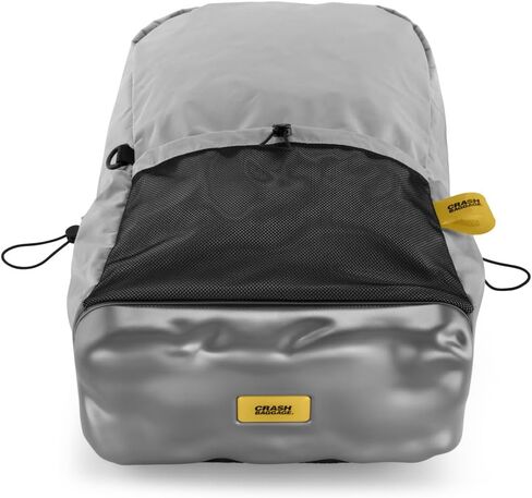 CRASH BAGGAGE Hard Mesh Backpack – Lightweight, Durable Travel Laptop Backpack with Structured Base, Water Resistant, Multiple Pockets, Fits 15" Laptop, 22L - Silver in Saudi Arabia