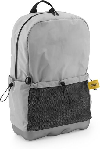 CRASH BAGGAGE Hard Mesh Backpack – Lightweight, Durable Travel Laptop Backpack with Structured Base, Water Resistant, Multiple Pockets, Fits 15" Laptop, 22L - Silver in Saudi Arabia