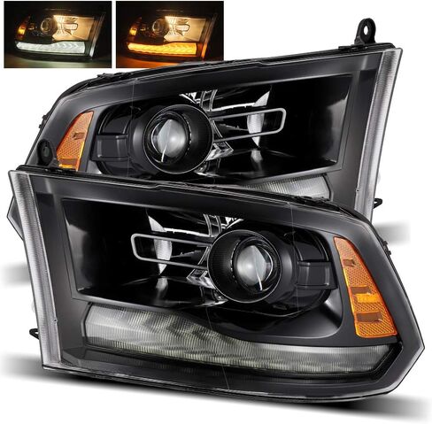 ModifyStreet Full Gloss Black مع دخان DRL لـ 09-18 RAM 1500/10-18 RAM 2500/3500 DUAL/QUAR in Kuwait
