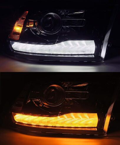 ModifyStreet Full Gloss Black مع دخان DRL لـ 09-18 RAM 1500/10-18 RAM 2500/3500 DUAL/QUAR in Kuwait